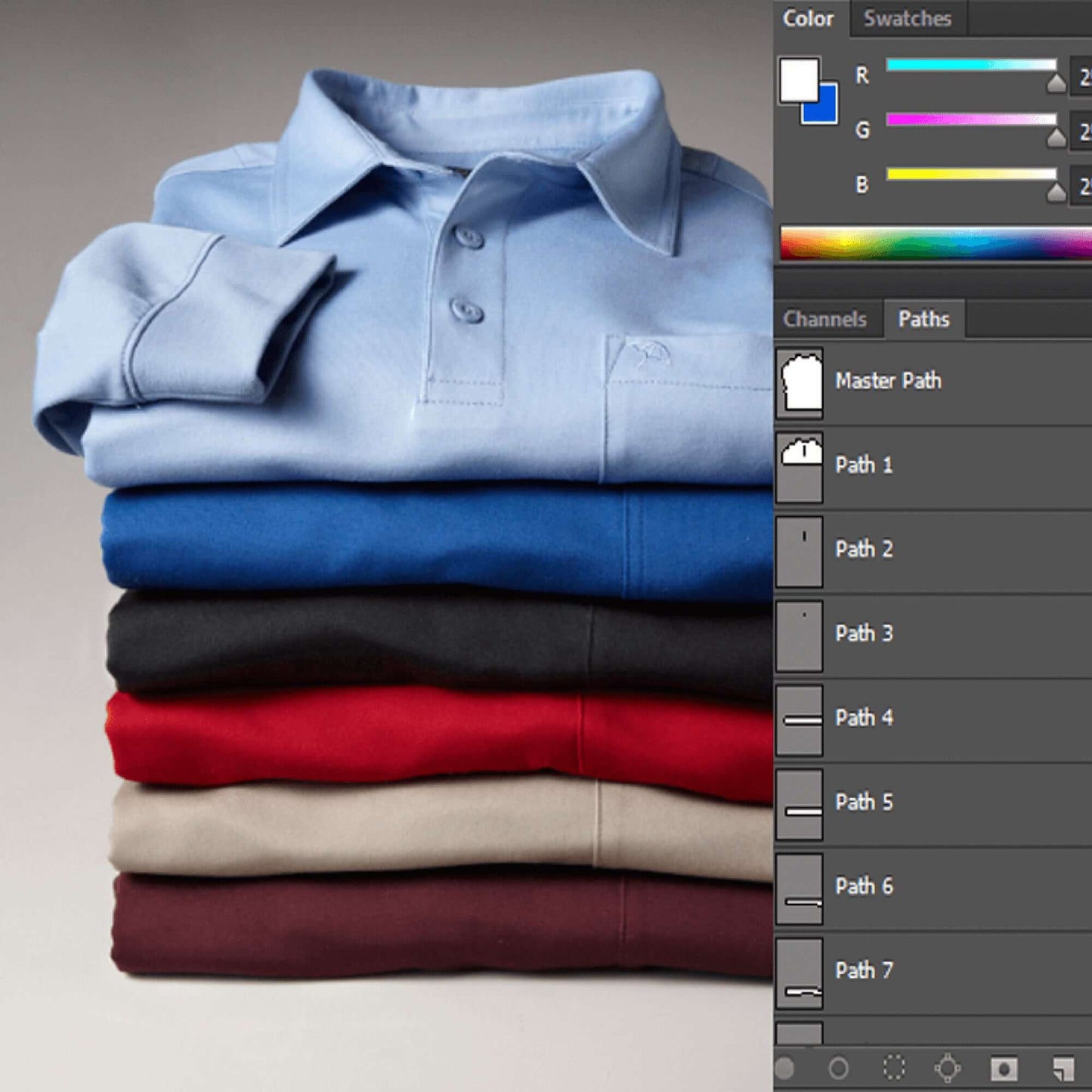 Color paths, Multi-clipping path